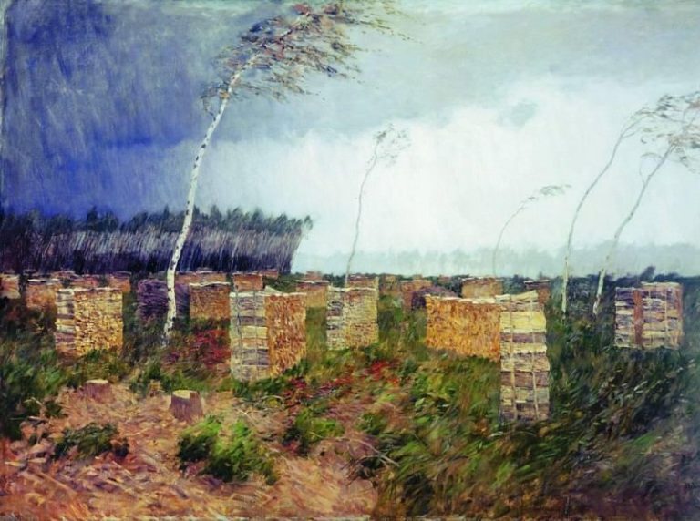 Буря. Дождь. 1899 картина