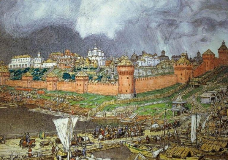 Московский Кремль при Иване III. 1921 картина