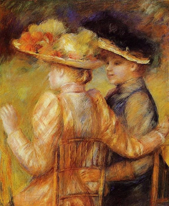 Две женщины в саду картина