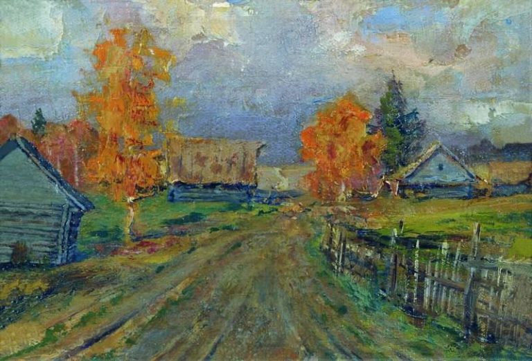 Осенний пейзаж1. 1890-е картина