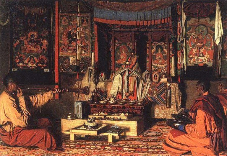 Калмыцкая молельня. 1869-1870 картина