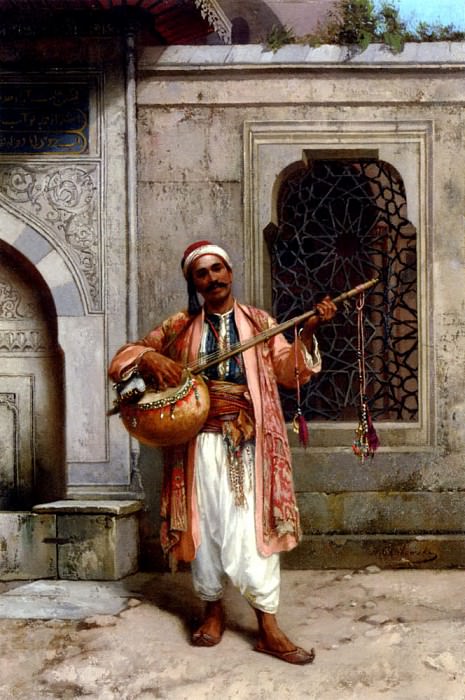 Хлебовский, Станислав – Музыкант, играющий перед мечетью в Константинополе картина