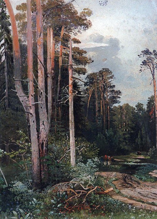 Лесная дорога в Сокольниках. 1860-е картина