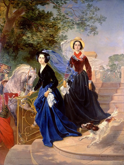 Портрет сестер А. А. и О. А. Шишмарёвых картина