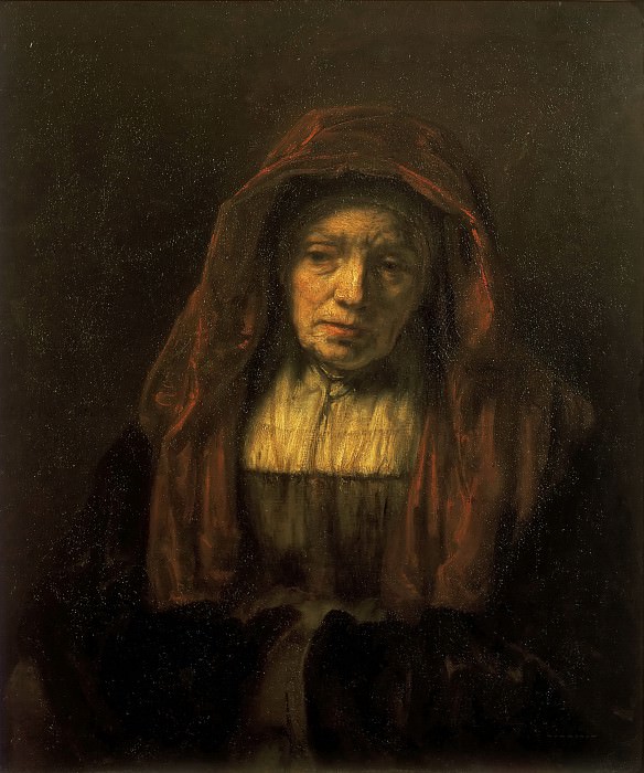 Старушка в платке (аттр.) картина