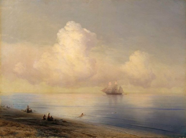Штиль на море 1876 картина