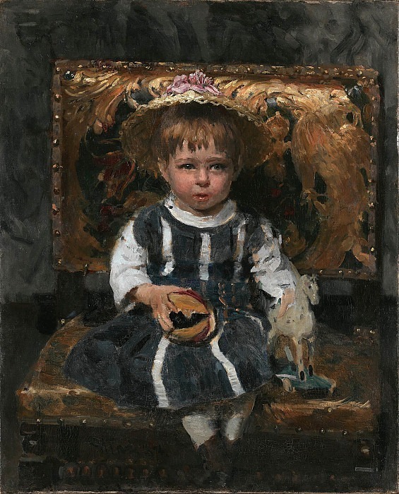 Портрет В.И.Репиной, дочери художника, в детстве картина