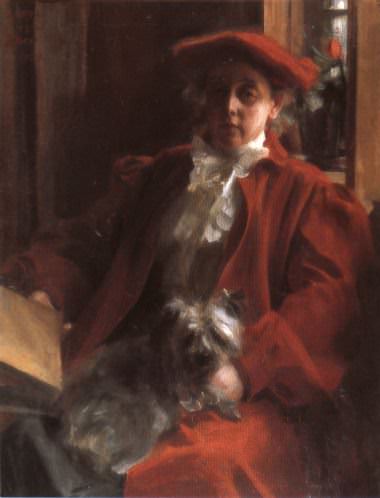 Эмма Цорн с собачкой картина