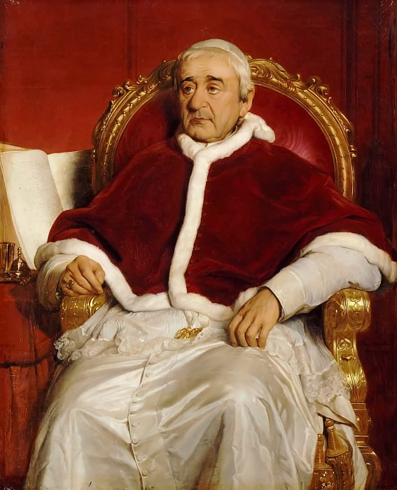 Поль Деларош – Папа Григорий XVI (1765-1846) картина
