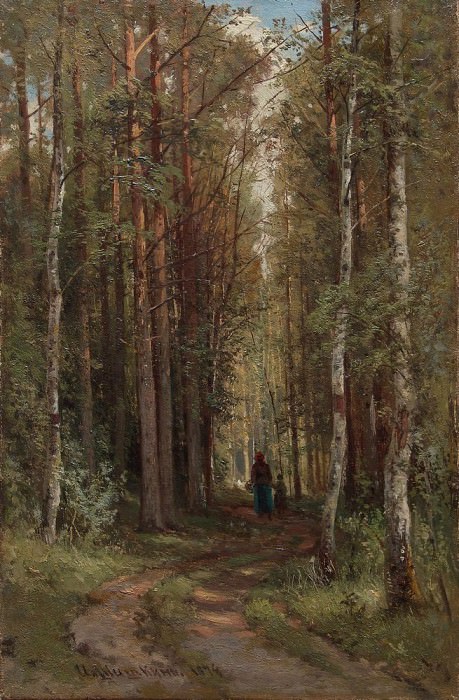 Лесной пейзаж 1874 картина