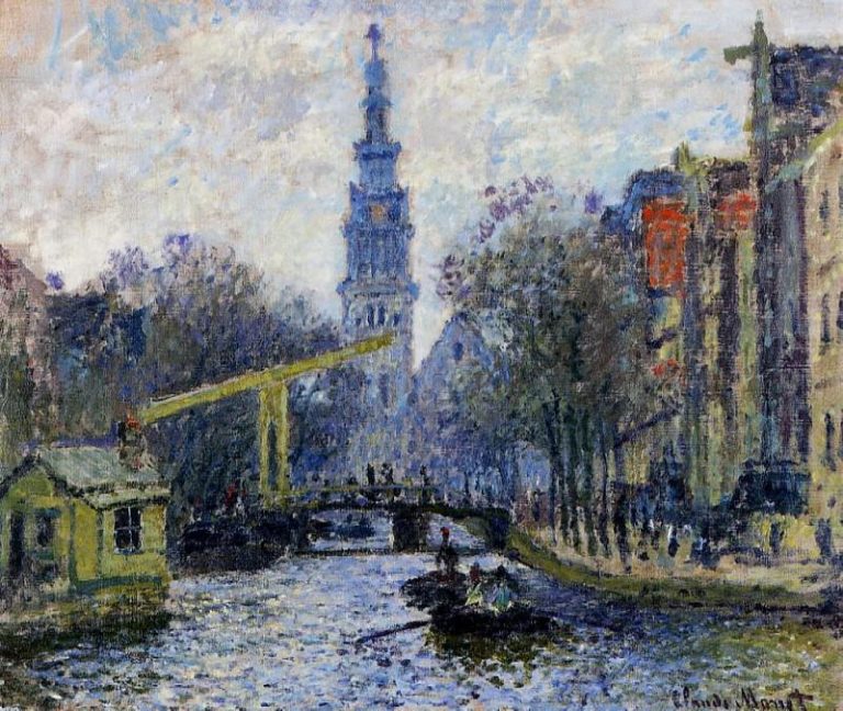 Канал в Амстердаме картина