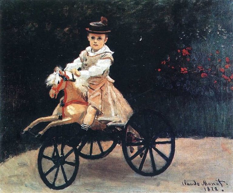 Жан Моне на механической лошади картина
