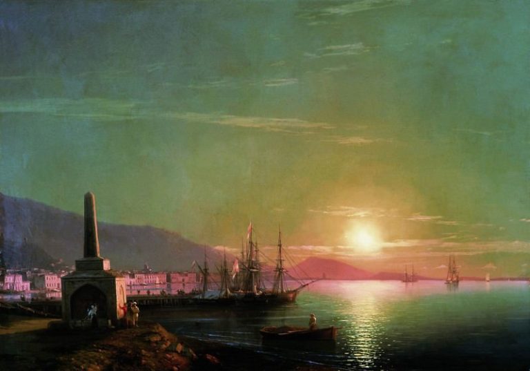 Восход солнца в Феодосии 1855 82х117 картина