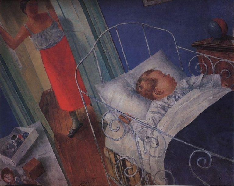 В детской. 1925 картина
