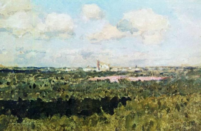 Вид на Новодевичий монастырь. 1898-1899 картина