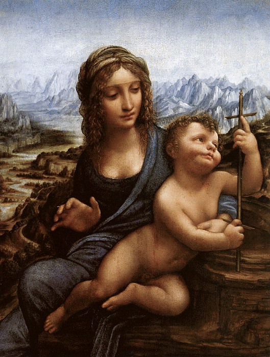 Мадонна с веретеном (школа да Винчи) картина