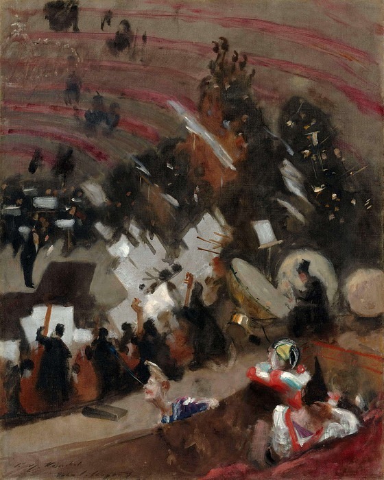 Репетиция оркестра Па де Лу в Зимнем цирке картина