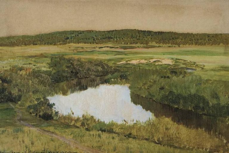 К вечеру. Река Истра. 1885 картина