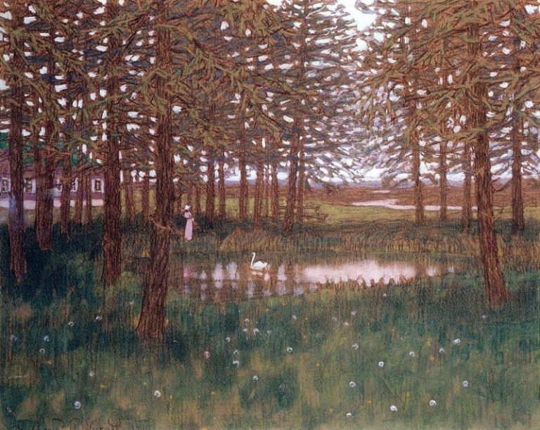 Лиственницы. 1905 картина