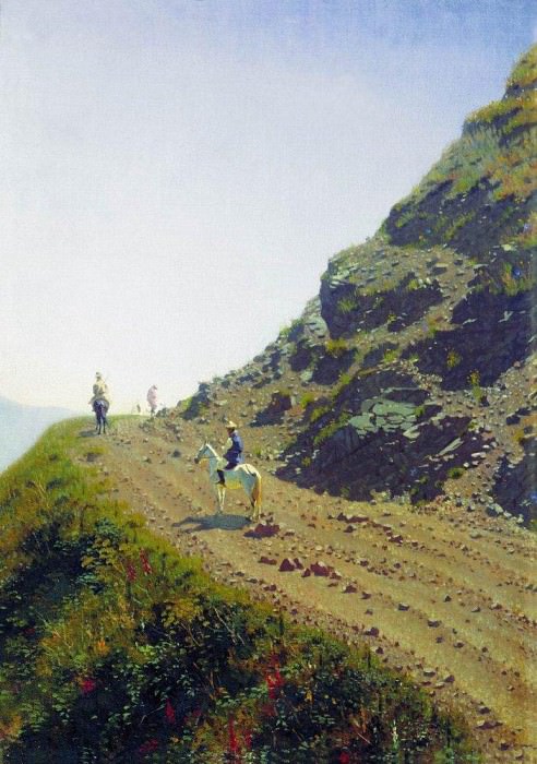 Кочевая дорога в горах Алатау. 1869-1870 картина