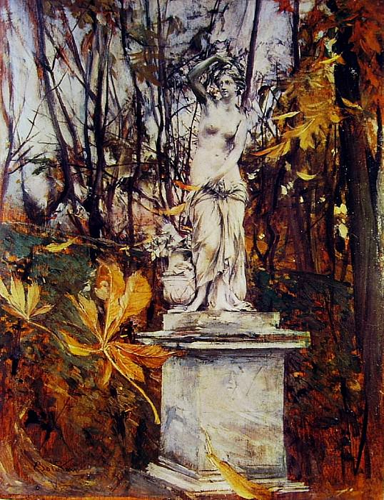 Статуя в Версальском парке картина