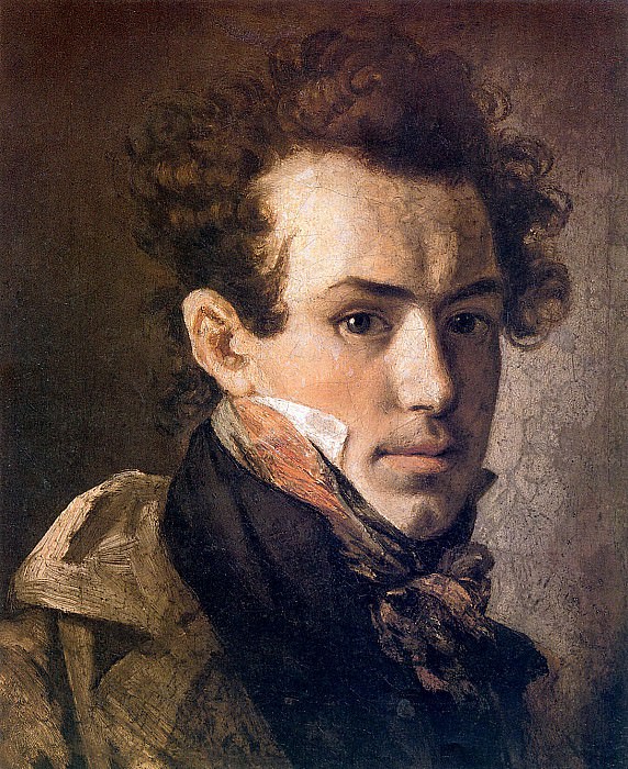 Автопортрет (с розовым шейным платком). 1809 Х. , м. 41х35. 7 ГРМ картина