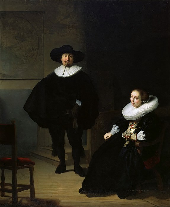 Портрет мужчины и женщины в чёрном (приписывается) картина