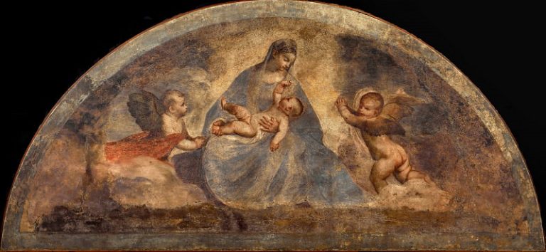 Мадонна с Младенцем и двумя ангелами картина