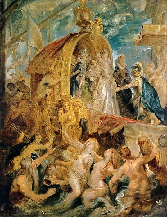 Прибытие Марии Медичи в Марсель (этюд) картина