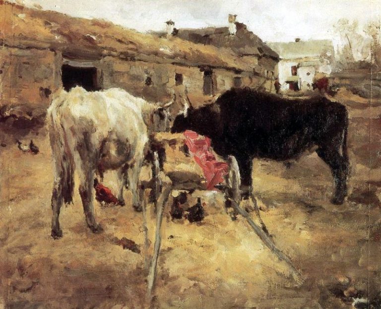 Волы. 1885 картина