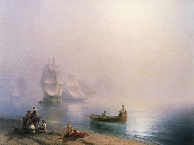 Утро в Неаполитанском заливе 1873 70,4х95 картина