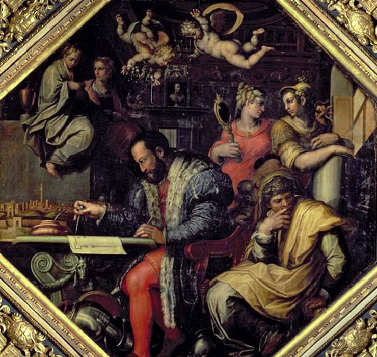Козимо I Медичи (1519-1574) планирует завоевание Сиены в 1555 году картина