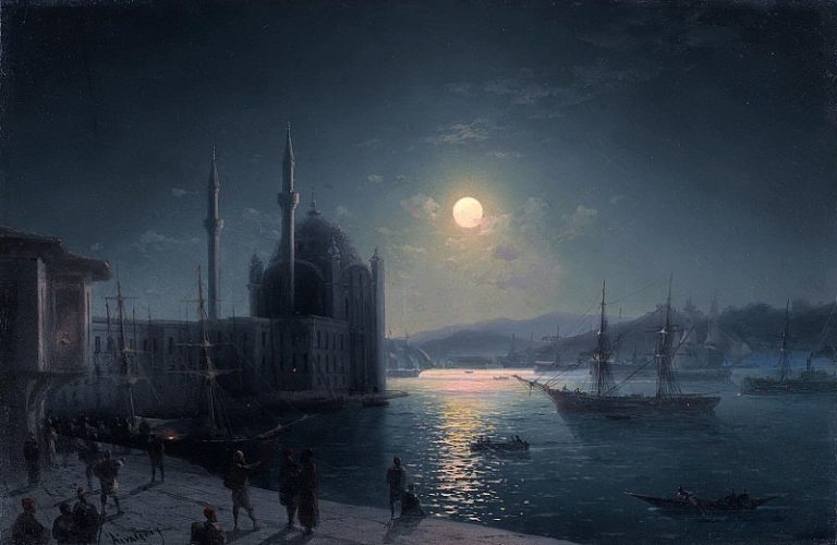 Лунная ночь на Босфоре картина
