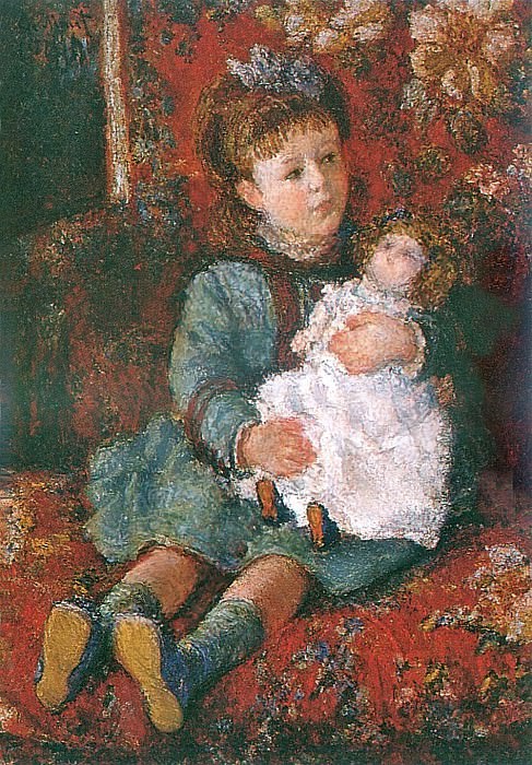 Портрет Жермен Хошеде с куклой картина