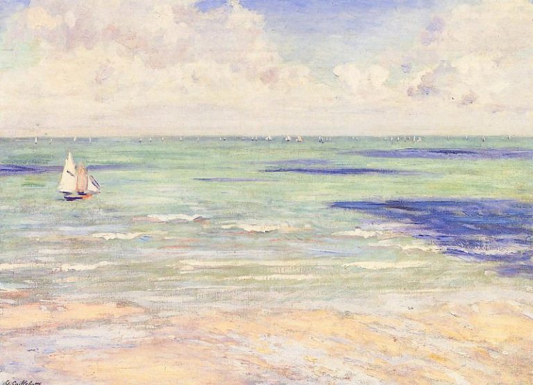 Морской пейзаж, Регата в Виллере картина