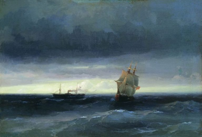 Море 1882 32х47 картина