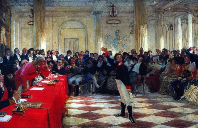 А. С. Пушкин на акте в Лицее 8 января 1815 года картина