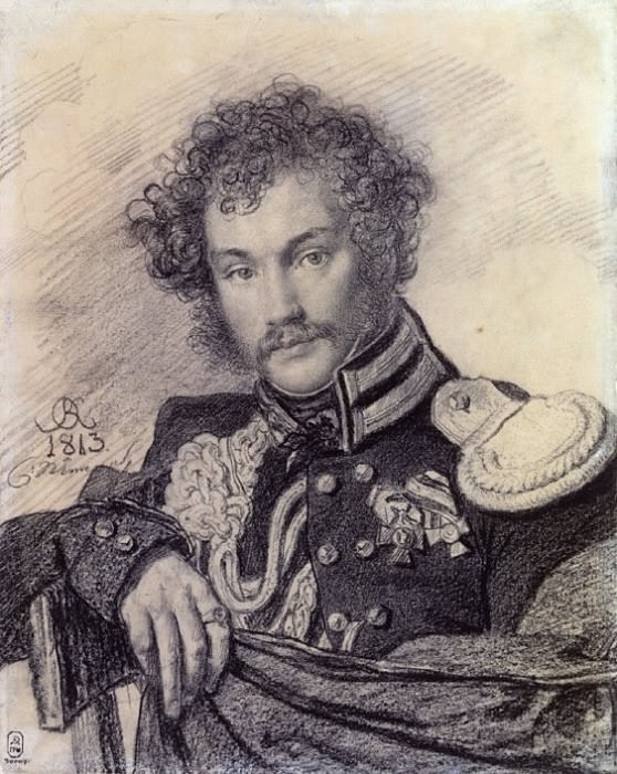 Портрет М. П. Ланского. 1813 Italian pencil on paper. ГРМ картина