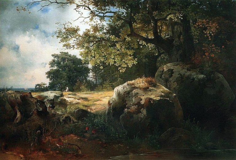 Вид в окрестностях Ораниенбаума. 1854 картина