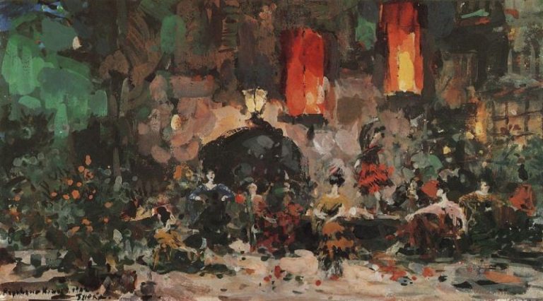 Испанский кабачок. 1902 картина
