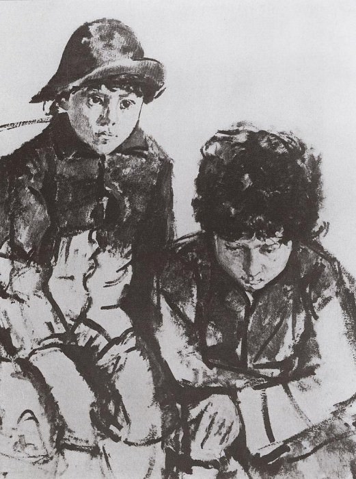 Дети Серова. Юра и Саша. 1902-1904 картина
