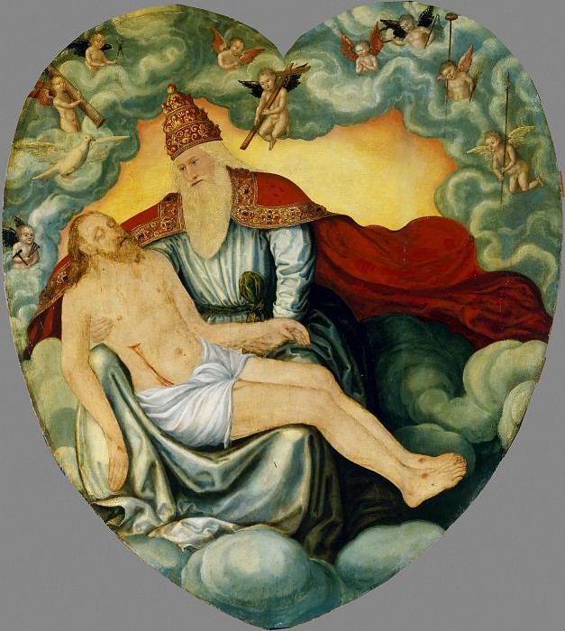 Мастерская Лукаса Кранаха II – Святая Троица картина