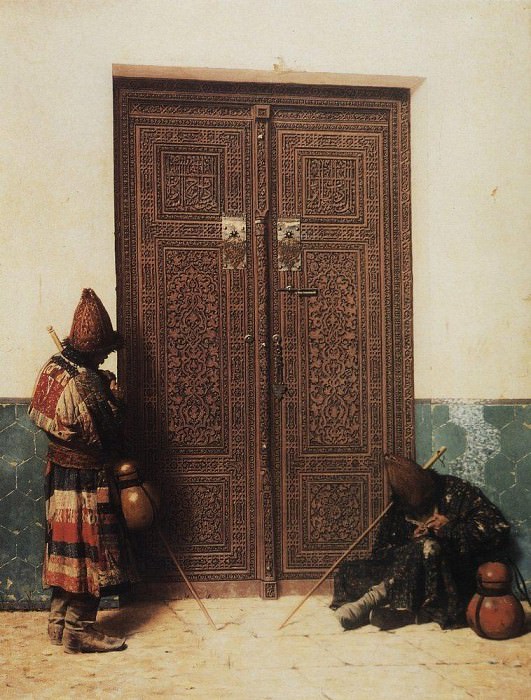 У дверей мечети. 1873 картина