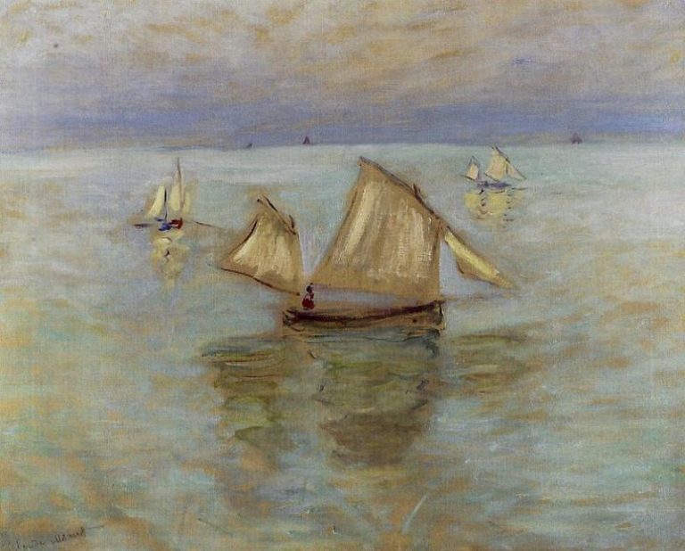 Рыболовные лодки в Поурвилле картина
